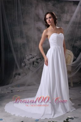 Empire Beach Wedding Dress Sweetheart Fairy Tales Style