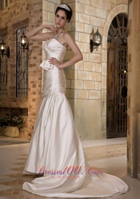 Charming Ruching Mermaid Bridal Gowns Sweetheart Court