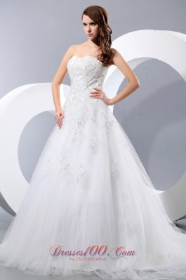 Elegant Tulle Wedding Dress Sweetheart 2013