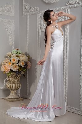 High Quality Taffeta Spaghetti Straps Bridal Gowns