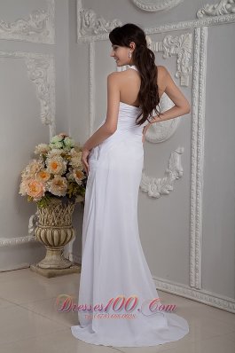 Special One Shoulder Bridal dress Chiffon Ruch