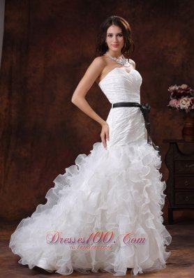 Lovely Sweetheart Wedding Dress Ruffled Layers