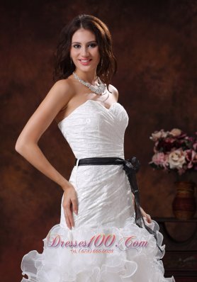 Lovely Sweetheart Wedding Dress Ruffled Layers