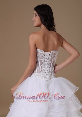 Stunning Beaded Bridal Dresses Sweetheart Organza Layered