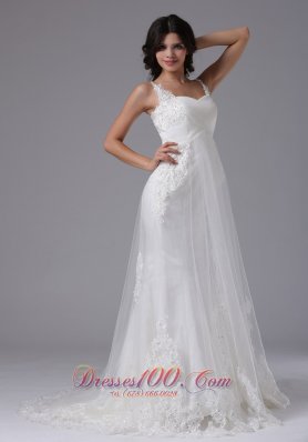 Timeless Straps Beaded Wedding Dress On Sale