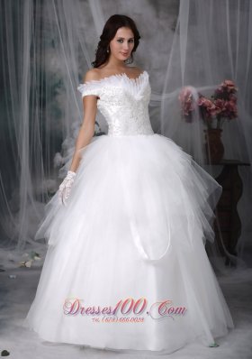 Amazing Ball Gown Off The Shoulder Tulle Wedding Gowns