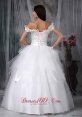 Amazing Ball Gown Off The Shoulder Tulle Wedding Gowns