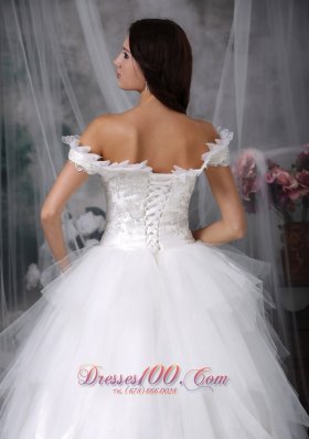 Amazing Ball Gown Off The Shoulder Tulle Wedding Gowns