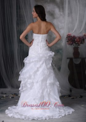 Perfect Sweetheart Wedding Dress Organza Appliques