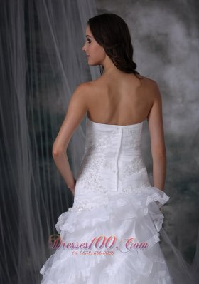 Perfect Sweetheart Wedding Dress Organza Appliques