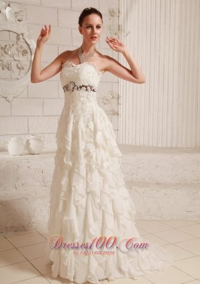 Lace and Chiffon Ruffled Pretty Bridal Dresses