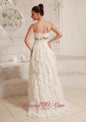 Lace and Chiffon Ruffled Pretty Bridal Dresses