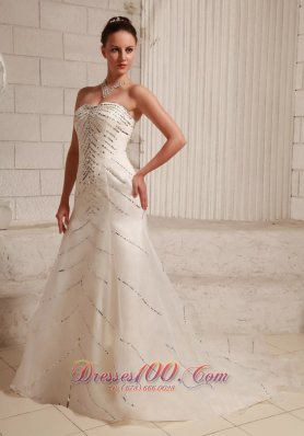 Bridal Dresses Sequins Over Bodice Sweetheart