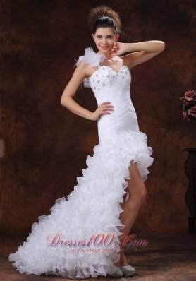 Hith-low Beaded Decorate Bridal Dresses