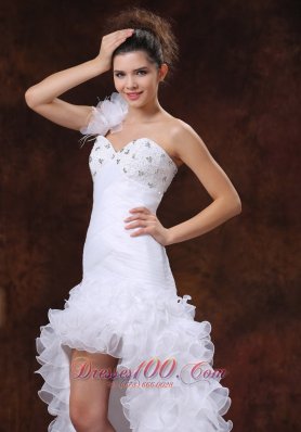 Hith-low Beaded Decorate Bridal Dresses