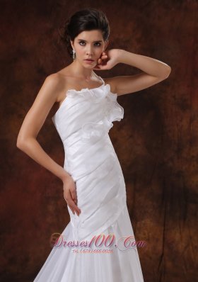 Beautiful Mermaid One Shoulder Beaded Bridal Dresses