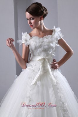 Gorgeous Wedding Dress Taffeta and Tulle Appliques Lenkas