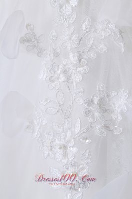 Gorgeous Wedding Dress Taffeta and Tulle Appliques Lenkas