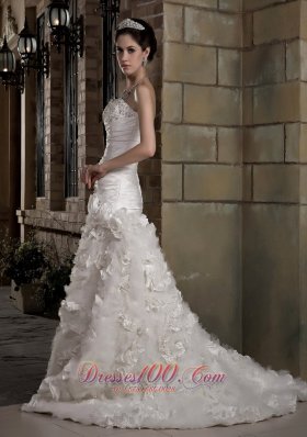 Attractive Sweetheart Court Train Wedding Dress