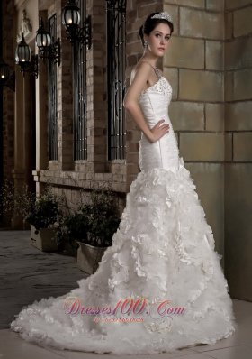 Attractive Sweetheart Court Train Wedding Dress