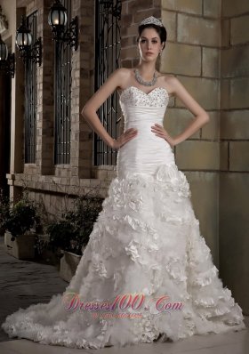 Attractive Sweetheart Court Train Wedding Dress