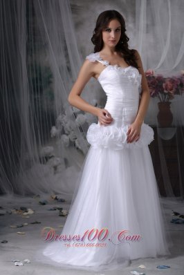 Impressive One Shoulder Taffeta Wedding Dress