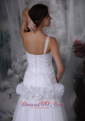 Impressive One Shoulder Taffeta Wedding Dress