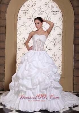 Wedding Dress Taffeta With Pick-ups Gowns