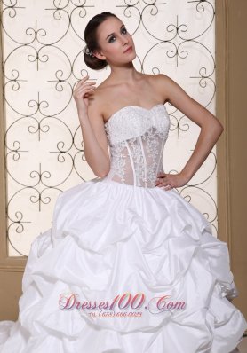 Wedding Dress Taffeta With Pick-ups Gowns