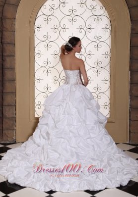 Wedding Dress Taffeta With Pick-ups Gowns