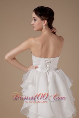 Classy Strapless Wedding Dress Satin and Organza