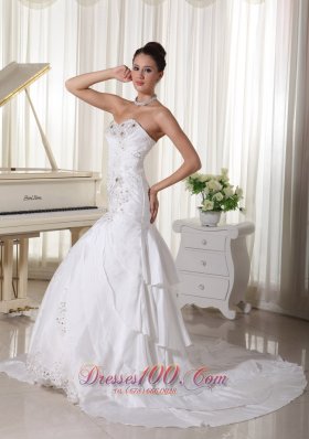 Latest Beading and Layers Wedding Dress