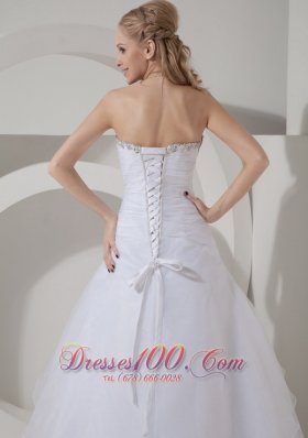 Mod Sweetheart Organza Beading Wedding Dress