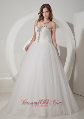 Sweetheart Wedding Dress Taffeta and Organza Beading