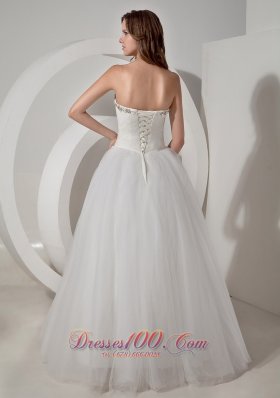 Sweetheart Wedding Dress Taffeta and Organza Beading