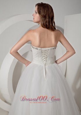 Sweetheart Wedding Dress Taffeta and Organza Beading