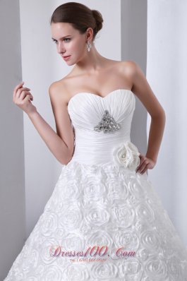 Gorgeous Rolling Flowers Bridal Dress For You