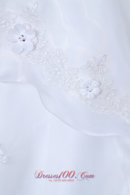 Pretty Beading Wedding Gown Brush Train Organza