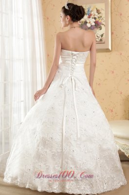 Strapless Satin Beading Special Fabric Bridal Gowns