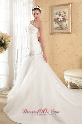 Strapless Taffeta and Organza Bridal Dress