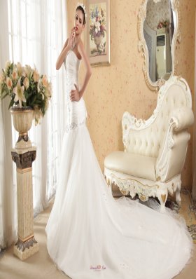 Strapless Taffeta and Organza Bridal Dress