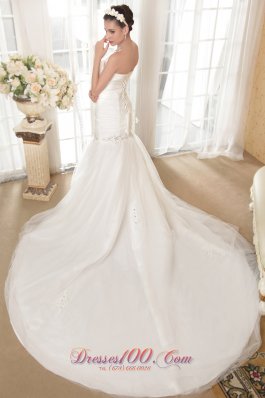 Strapless Taffeta and Organza Bridal Dress