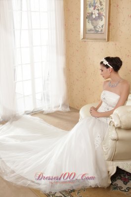 Strapless Taffeta and Organza Bridal Dress