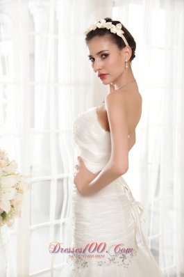 Strapless Taffeta and Organza Bridal Dress