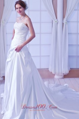 Sweetheart Taffeta Beading Bridal Dress On Sale