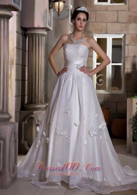 Taffeta and Organza Ruching Ruffles Bridal Dresses