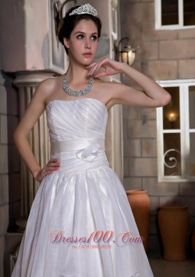 Taffeta and Organza Ruching Ruffles Bridal Dresses