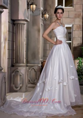 Taffeta and Organza Ruching Ruffles Bridal Dresses