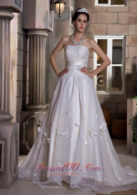 Taffeta and Organza Ruching Ruffles Bridal Dresses