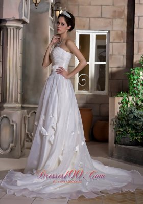 Taffeta and Organza Ruching Ruffles Bridal Dresses